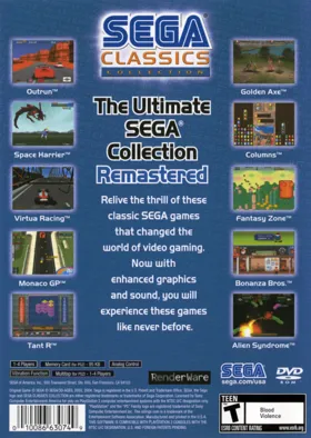 Sega Classics Collection box cover back